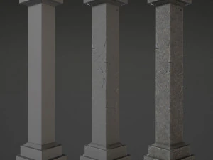 kumpulan kolom Model 3D