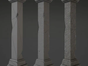 kumpulan kolom Model 3D