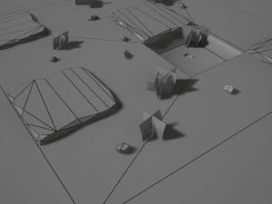 kumpulan kolom Model 3D