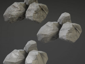 stone set 3D-Modell