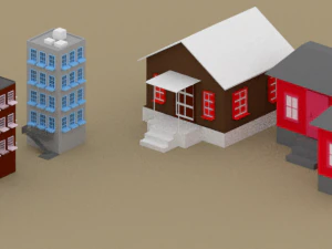 houses buildings 3D Model