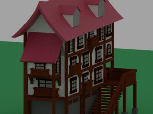 madieval house 3D Модель