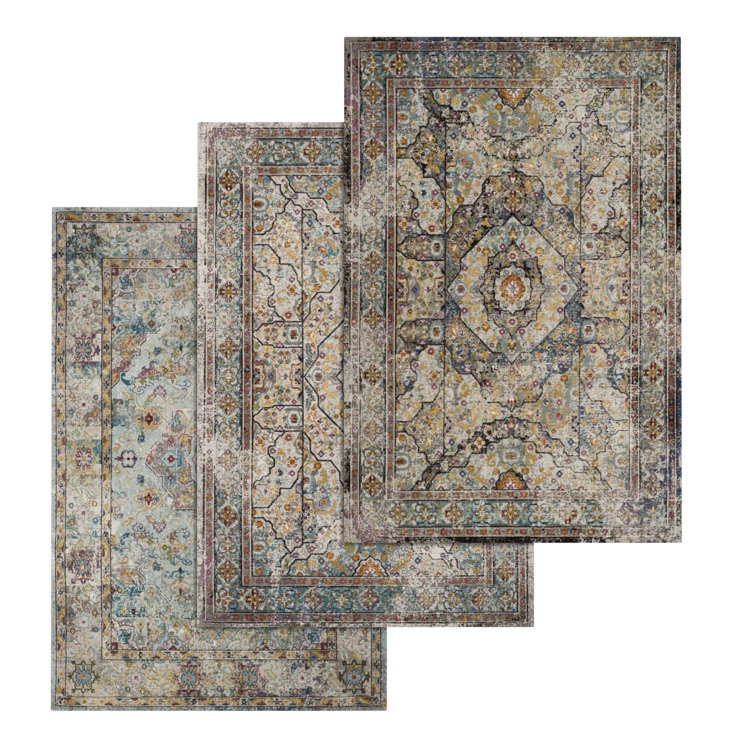 rug set 1 3D Model .c4d .max .obj .3ds .fbx .stl .blend 