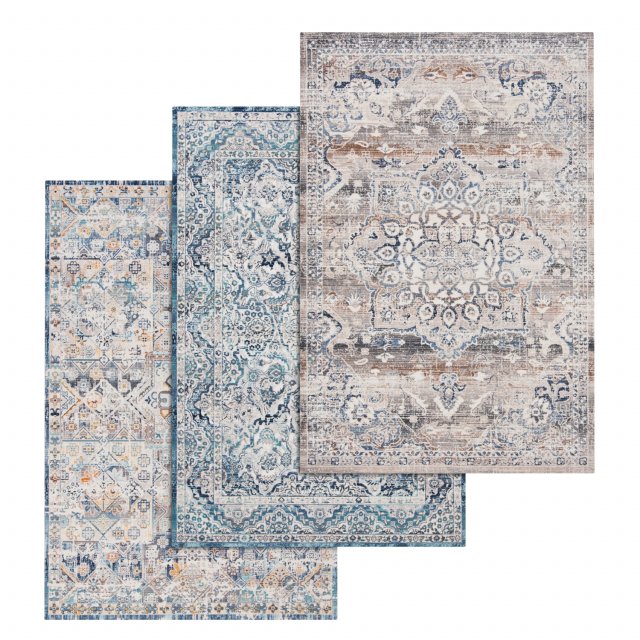rug set 2 3D Model .c4d .max .obj .3ds .fbx .stl .blend 