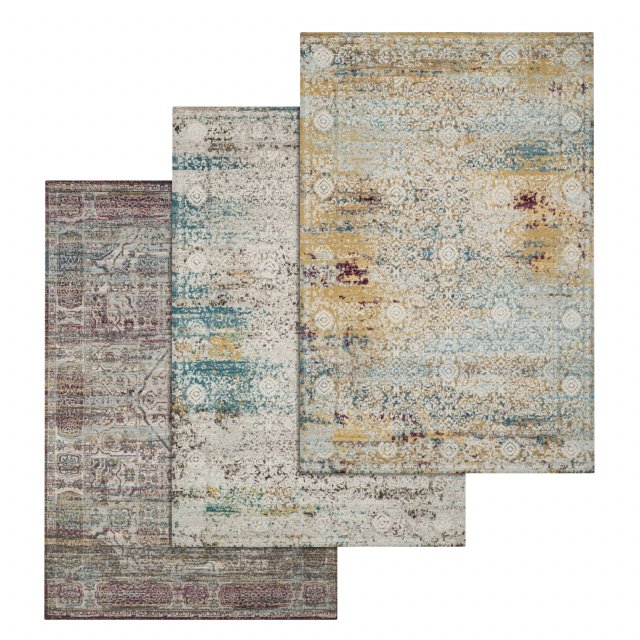 rug set 3 Modèle 3D .c4d .max .obj .3ds .fbx .stl .blend 