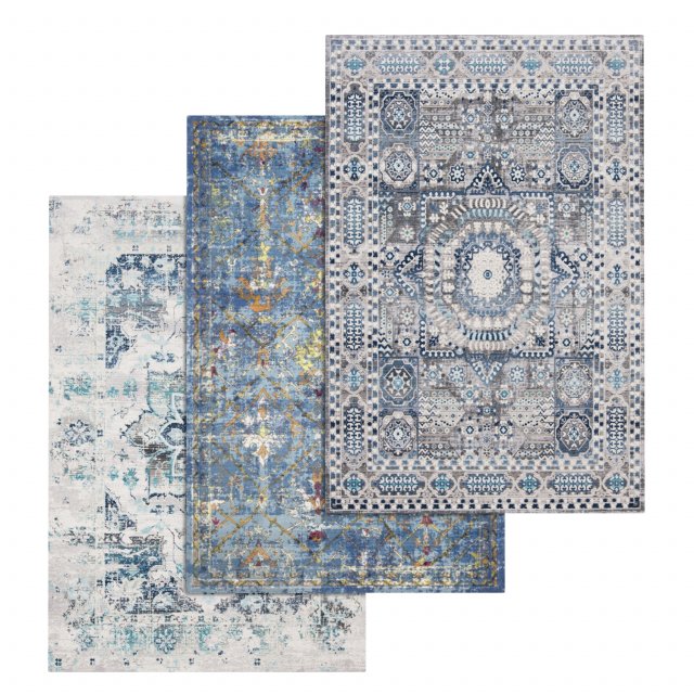 rug set 6 3D Model .c4d .max .obj .3ds .fbx .stl .blend 