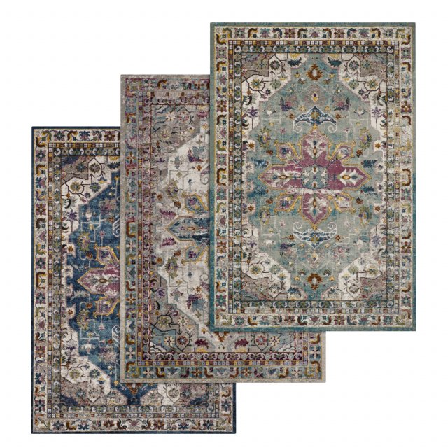 rug set 8 3D Model .c4d .max .obj .3ds .fbx .stl .blend 