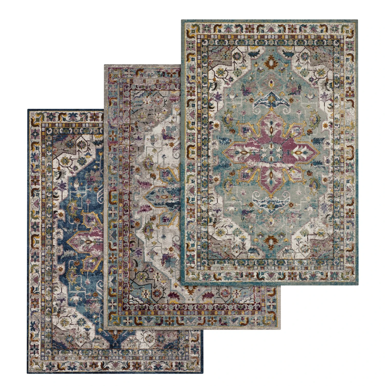 rug set 8 3D Model .c4d .max .obj .3ds .fbx .stl .blend 