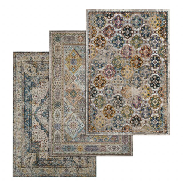 rug set 12 Modèle 3D .c4d .max .obj .3ds .fbx .stl .blend