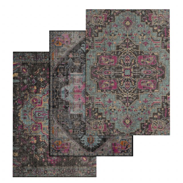 rug set 23 3D 모델 .c4d .max .obj .3ds .fbx .stl .blend 