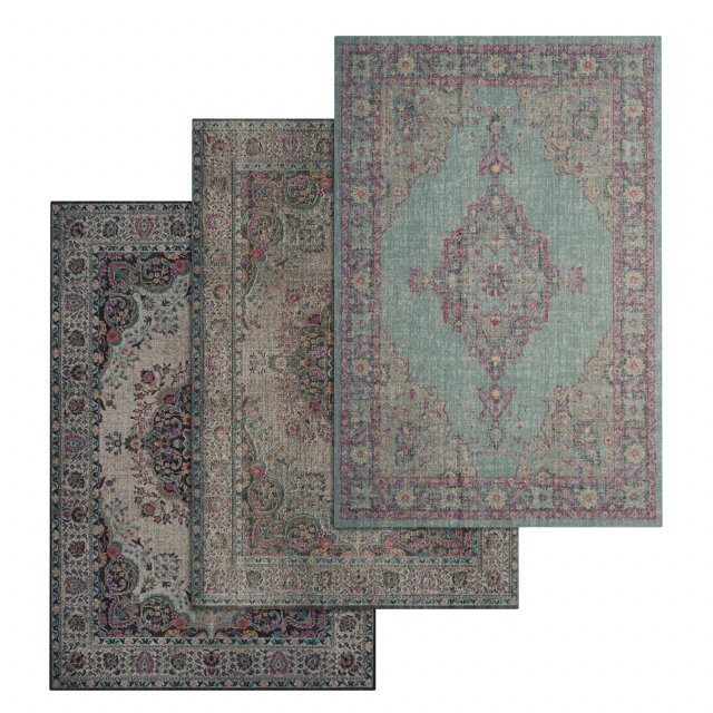 rug set 27 Modèle 3D .c4d .max .obj .3ds .fbx .stl .blend