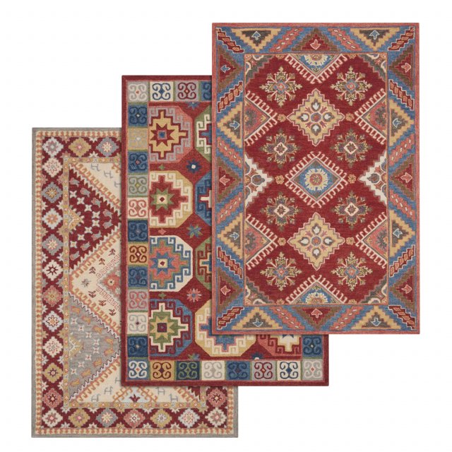 rug set 33 3D Model .c4d .max .obj .3ds .fbx .stl .blend