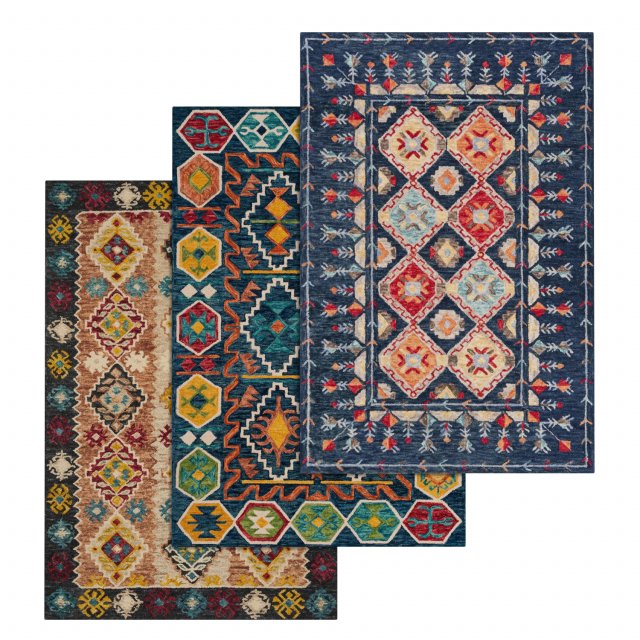 rug set 34 Modello 3D .c4d .max .obj .3ds .fbx .stl .blend