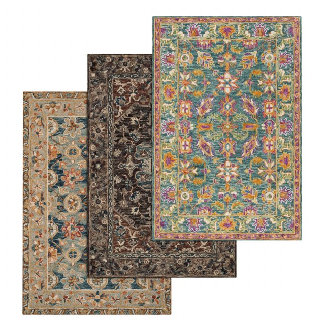 rug set 40 Model 3D .c4d .max .obj .3ds .fbx .stl .blend