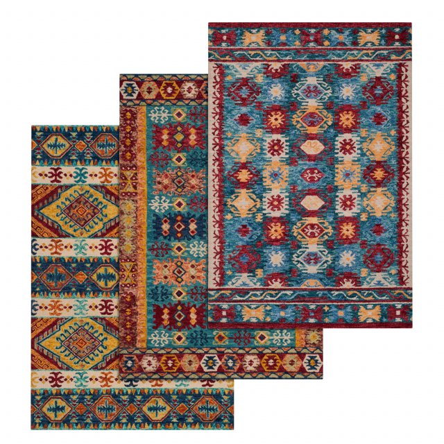 rug set 43 Model 3D .c4d .max .obj .3ds .fbx .stl .blend 