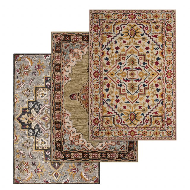 rug set 46 3D Model .c4d .max .obj .3ds .fbx .stl .blend 