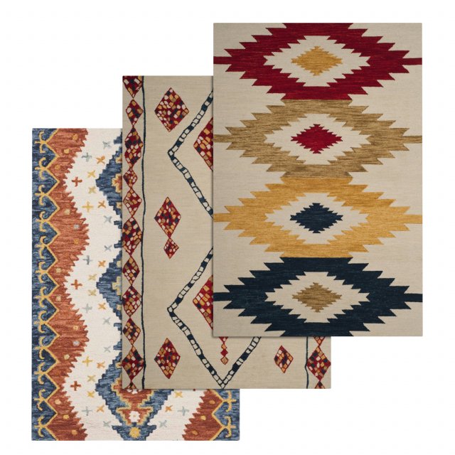 rug set 48 Modello 3D .c4d .max .obj .3ds .fbx .stl .blend 