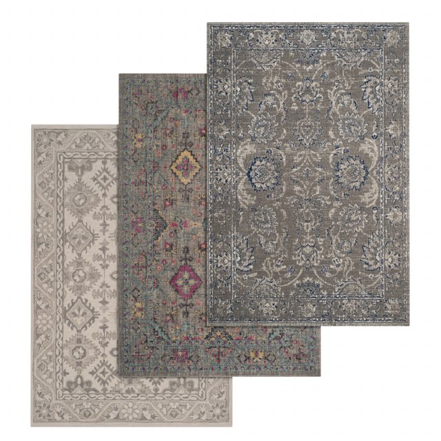rug set 49 3D Модель .c4d .max .obj .3ds .fbx .stl .blend 
