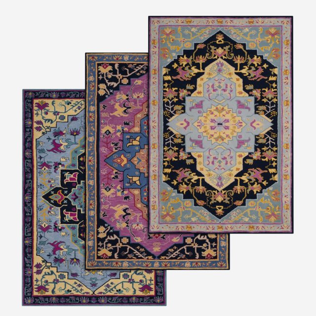 rug set 53 3D 模型 .c4d .max .obj .3ds .fbx .stl .blend 