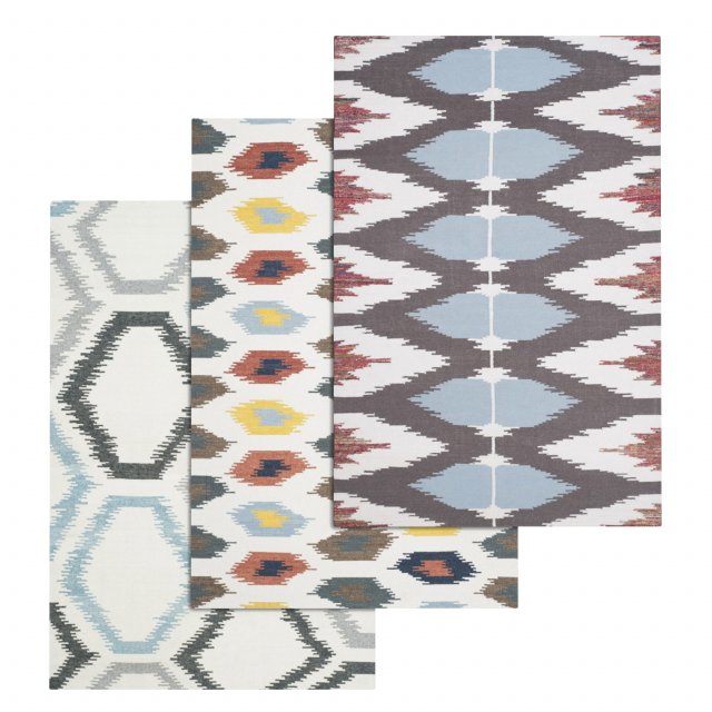 rug set 81 3D Model .c4d .max .obj .3ds .fbx .stl .blend 