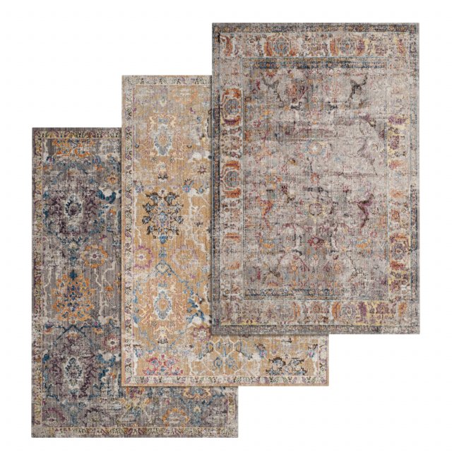 rug set 87 3D 模型 .c4d .max .obj .3ds .fbx .stl .blend