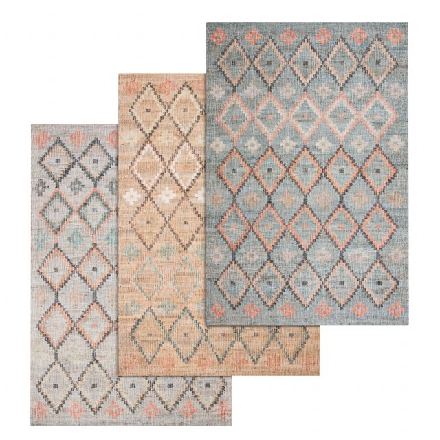 rug set 148 3D 모델 .c4d .max .obj .3ds .fbx .stl .blend 