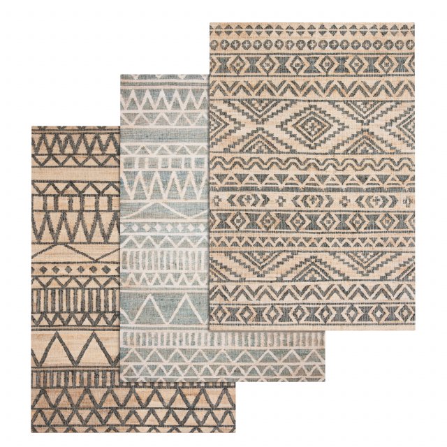 rug set 151 3D Модель .c4d .max .obj .3ds .fbx .stl .blend 