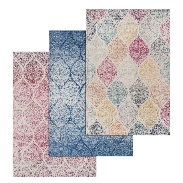 rug set 183 3D 모델 .c4d .max .obj .3ds .fbx .stl .blend