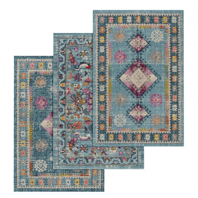 rug set 205 3D Model .c4d .max .obj .3ds .fbx .stl .blend 