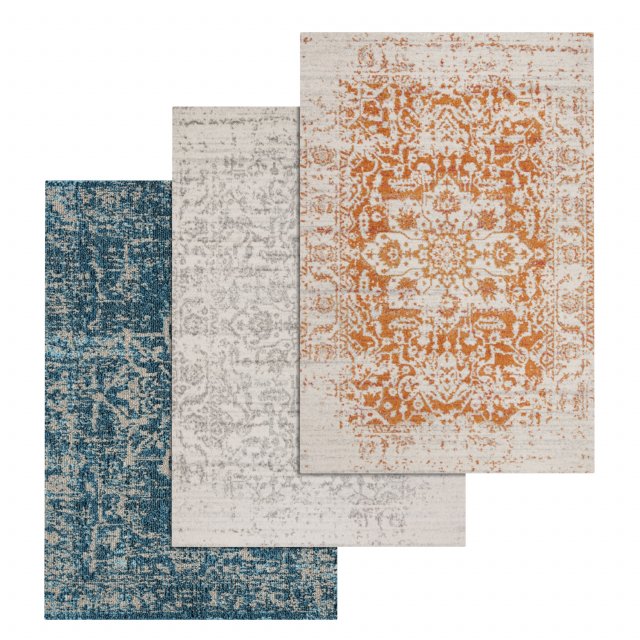 rug set 212 3D Model .c4d .max .obj .3ds .fbx .stl .blend 