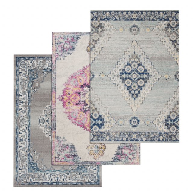 rug set 214 3D Modell .c4d .max .obj .3ds .fbx .stl .blend 
