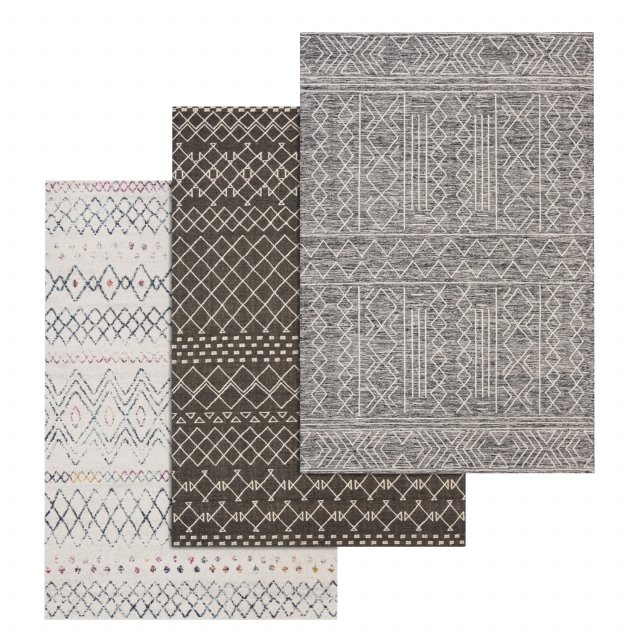 rug set 216 Model 3D .c4d .max .obj .3ds .fbx .stl .blend 