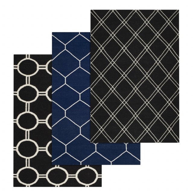 rug set 222 3D Model .c4d .max .obj .3ds .fbx .stl .blend 