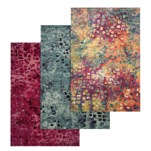 rug set 227 3D Model .c4d .max .obj .3ds .fbx .stl .blend 