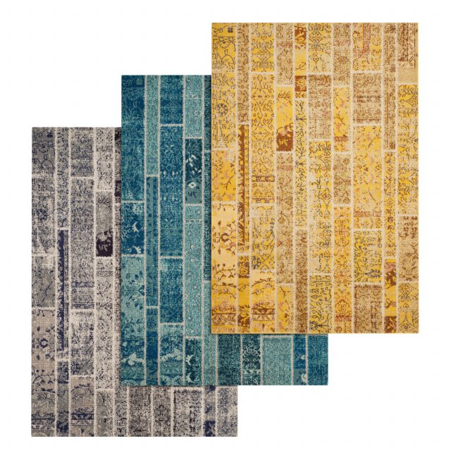 rug set 228 3D Model .c4d .max .obj .3ds .fbx .stl .blend