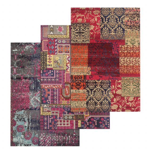 rug set 229 Modèle 3D .c4d .max .obj .3ds .fbx .stl .blend 