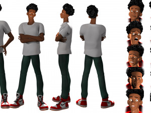 Miles Morales no1 ragged morphed animated Modello 3D