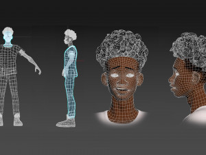 Miles Morales collection ragged morphed animated 3D Model