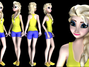 Elsa frozen adult standing Free 3D Print Model in Woman 3DExport