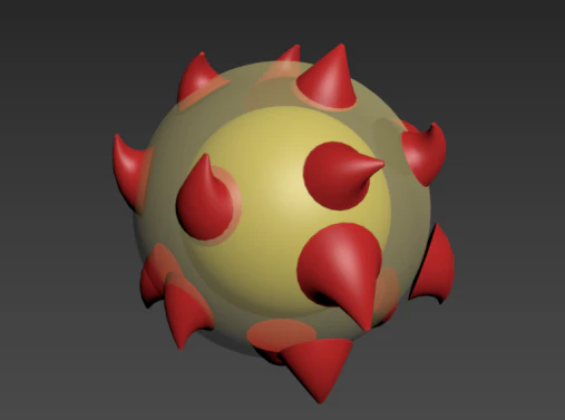sun that is like a mace 3D Model .c4d .max .obj .3ds .fbx .stl .blend 