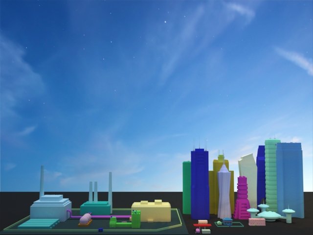 set city Modelo 3D .c4d .max .obj .3ds .fbx .stl .blend 