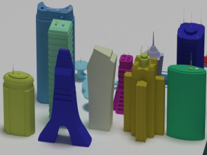 set city Modelo 3D
