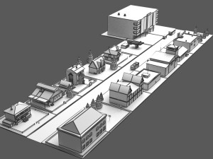 green town 3D Model