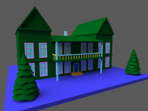 green town 3D Model