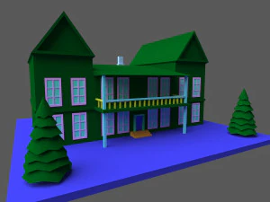green town 3D Model