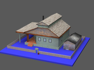 house low poly Modelo 3D