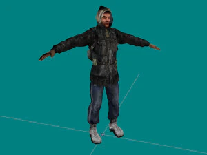 산적 스토커 3D 모델