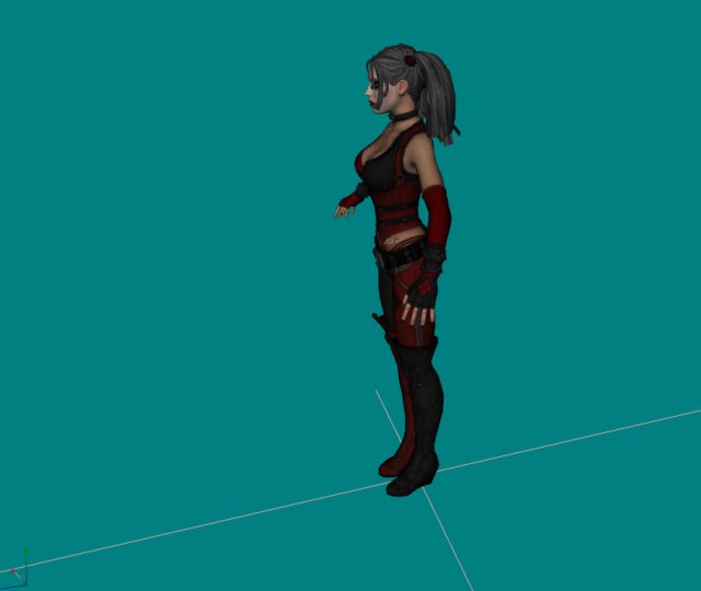 batman arkham city - harley quinn 3D 模型 .c4d .max .obj .3ds .fbx .stl .blend 