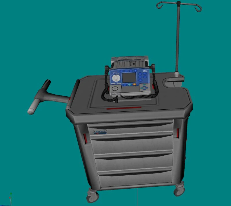 hospitaldefibrillator 3D Model .c4d .max .obj .3ds .fbx .stl .blend