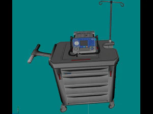 desfibrilador hospitalario Modelo 3D